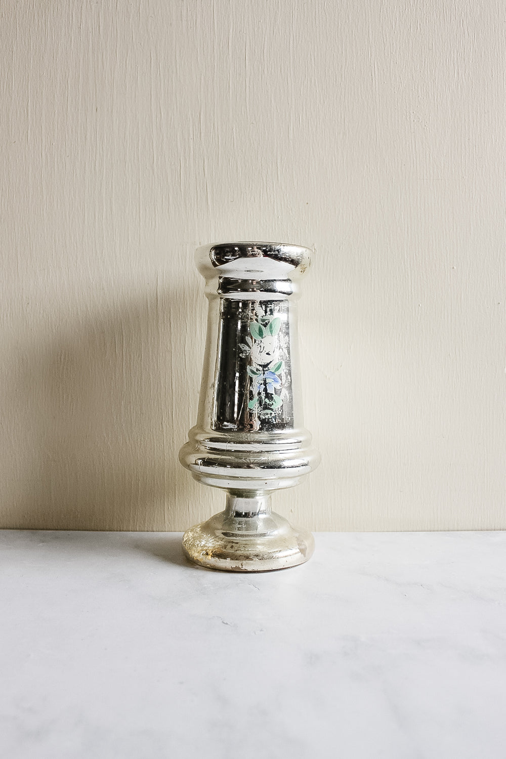 turn of the century french mercury glass vase