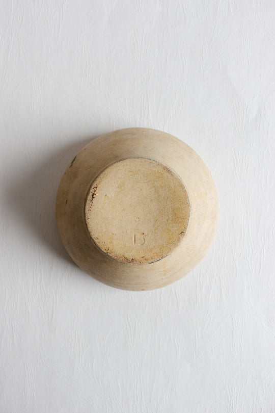 pair of antique french stoneware digoin bowls