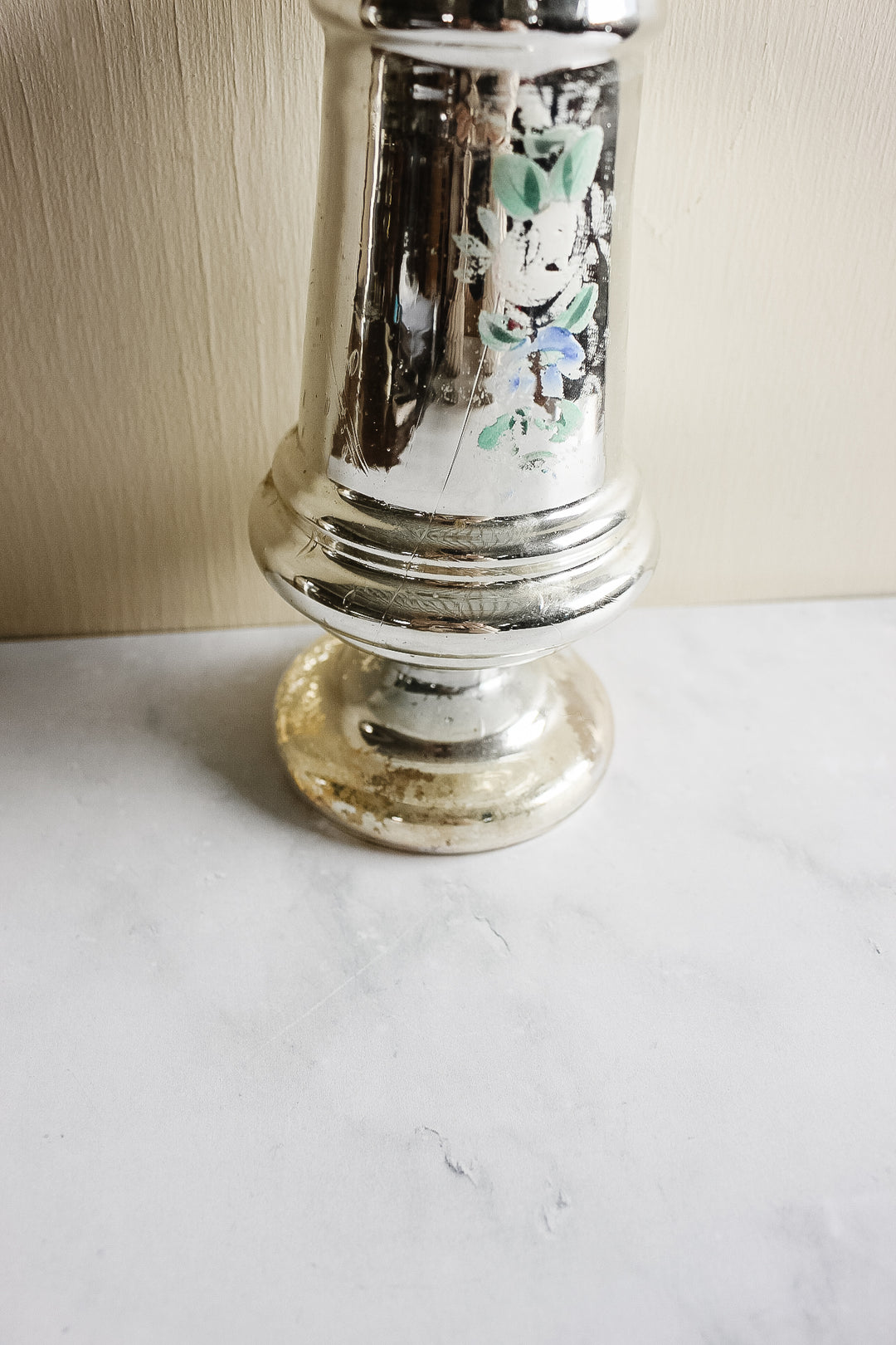 turn of the century french mercury glass vase