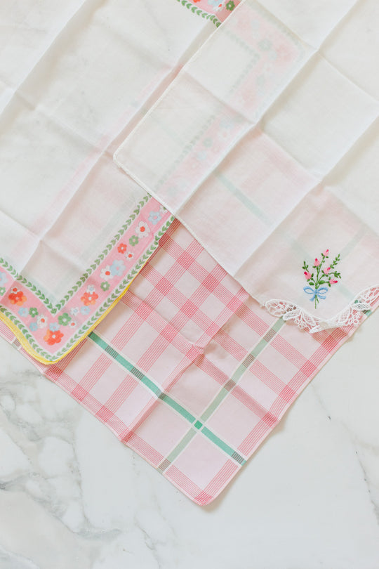 vintage french petite hankerchief