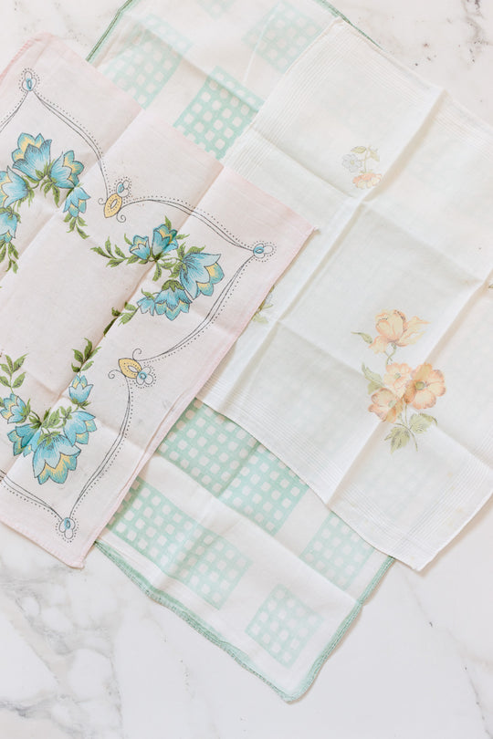 vintage french petite hankerchief