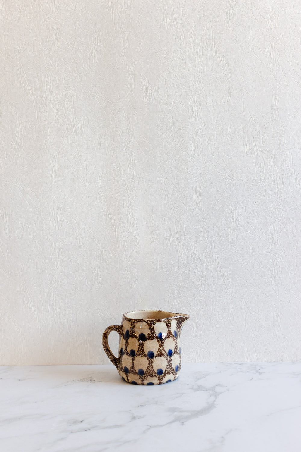 1930s bunzlau ceramic "peacock eye" jug