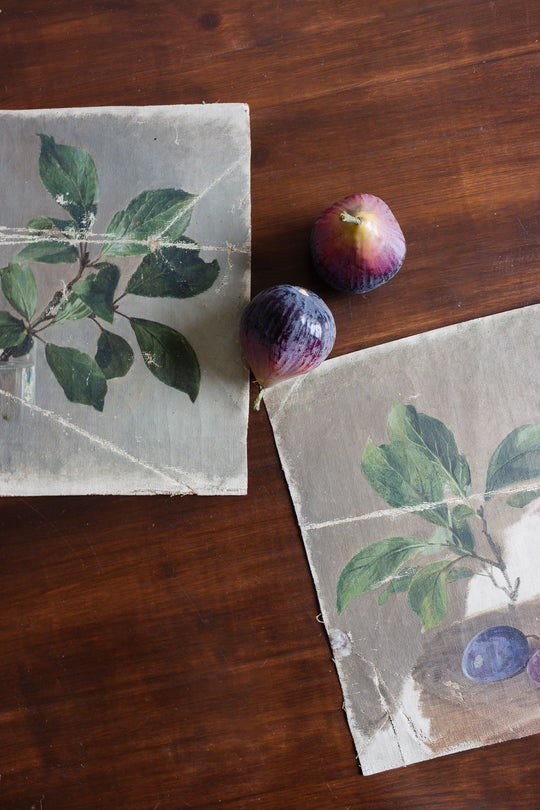 antique french canvas art