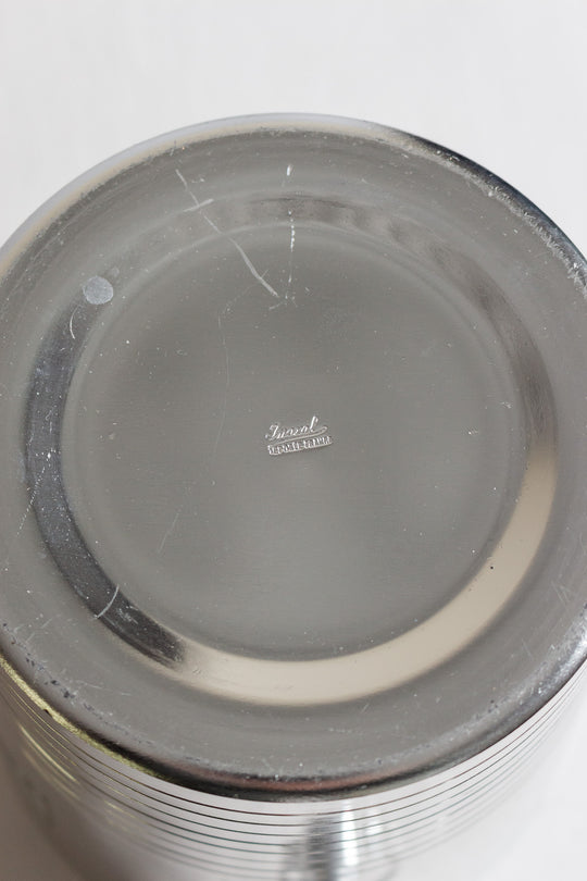 vintage french aluminum "tattinger" champagne bucket
