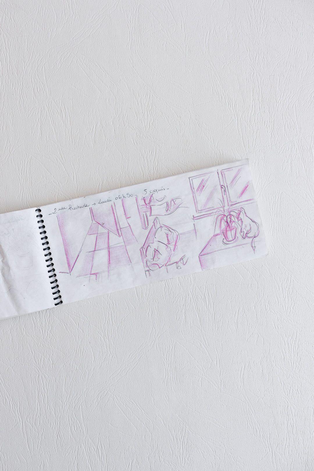 vintage french amateur sketchbook