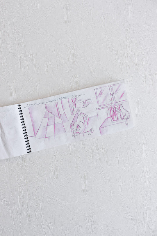 vintage french amateur sketchbook