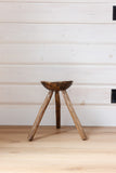 reclaimed wood primitive milking stool
