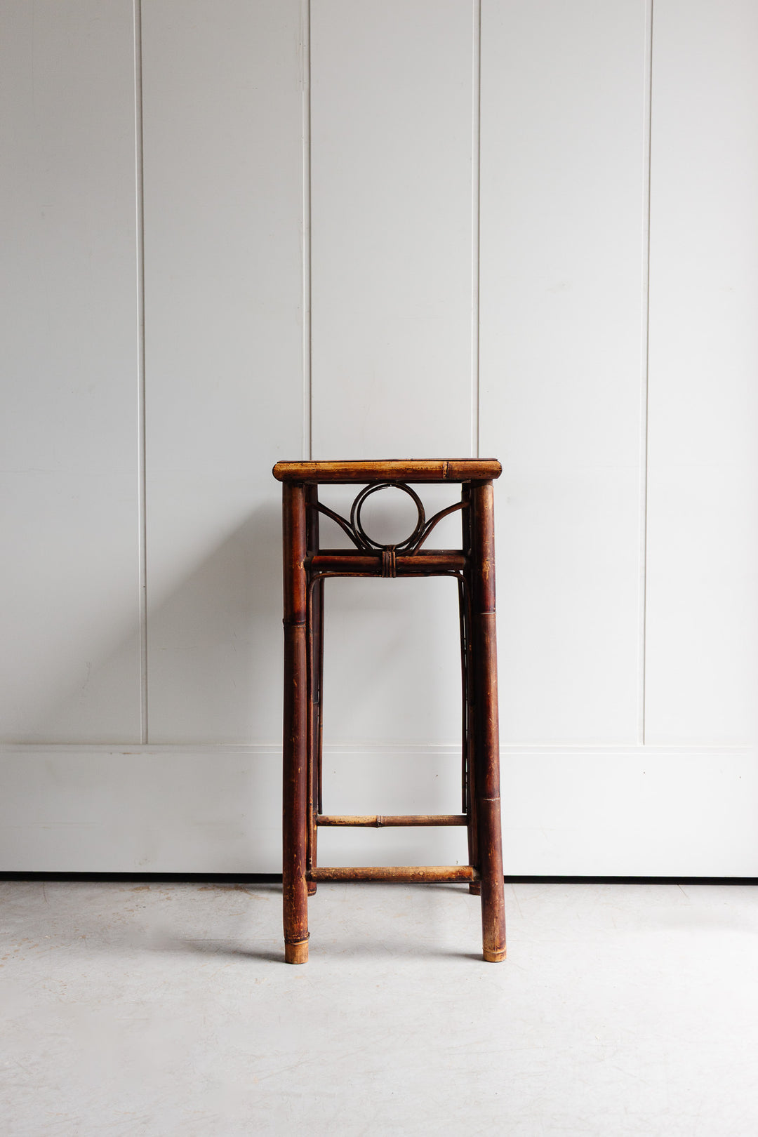 tall antique french bamboo plant stand