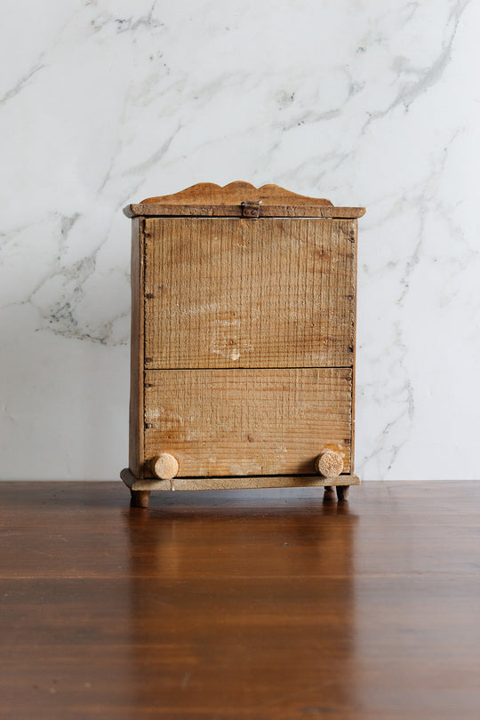 antique german spice cabinet
