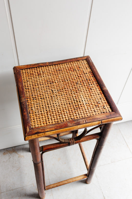 tall antique french bamboo plant stand