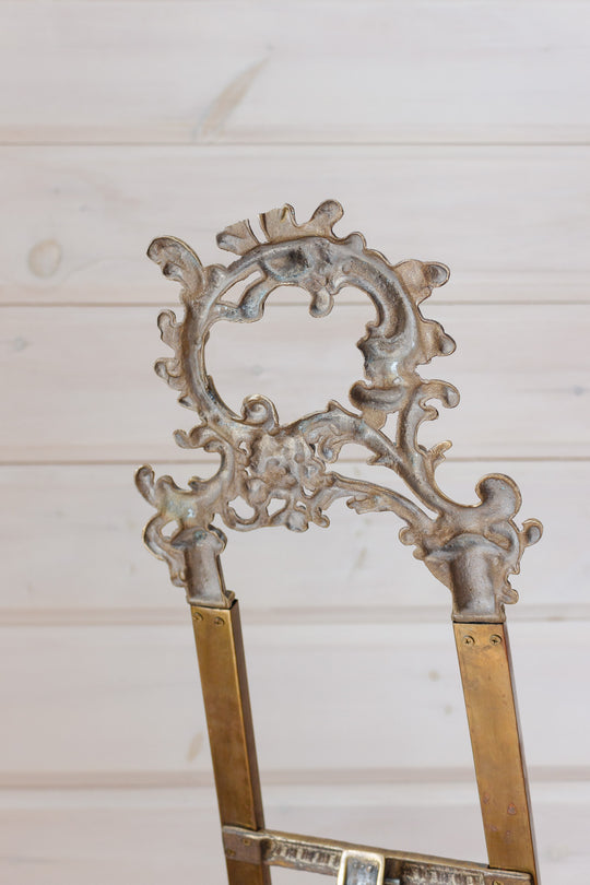 vintage french rococo brass easel