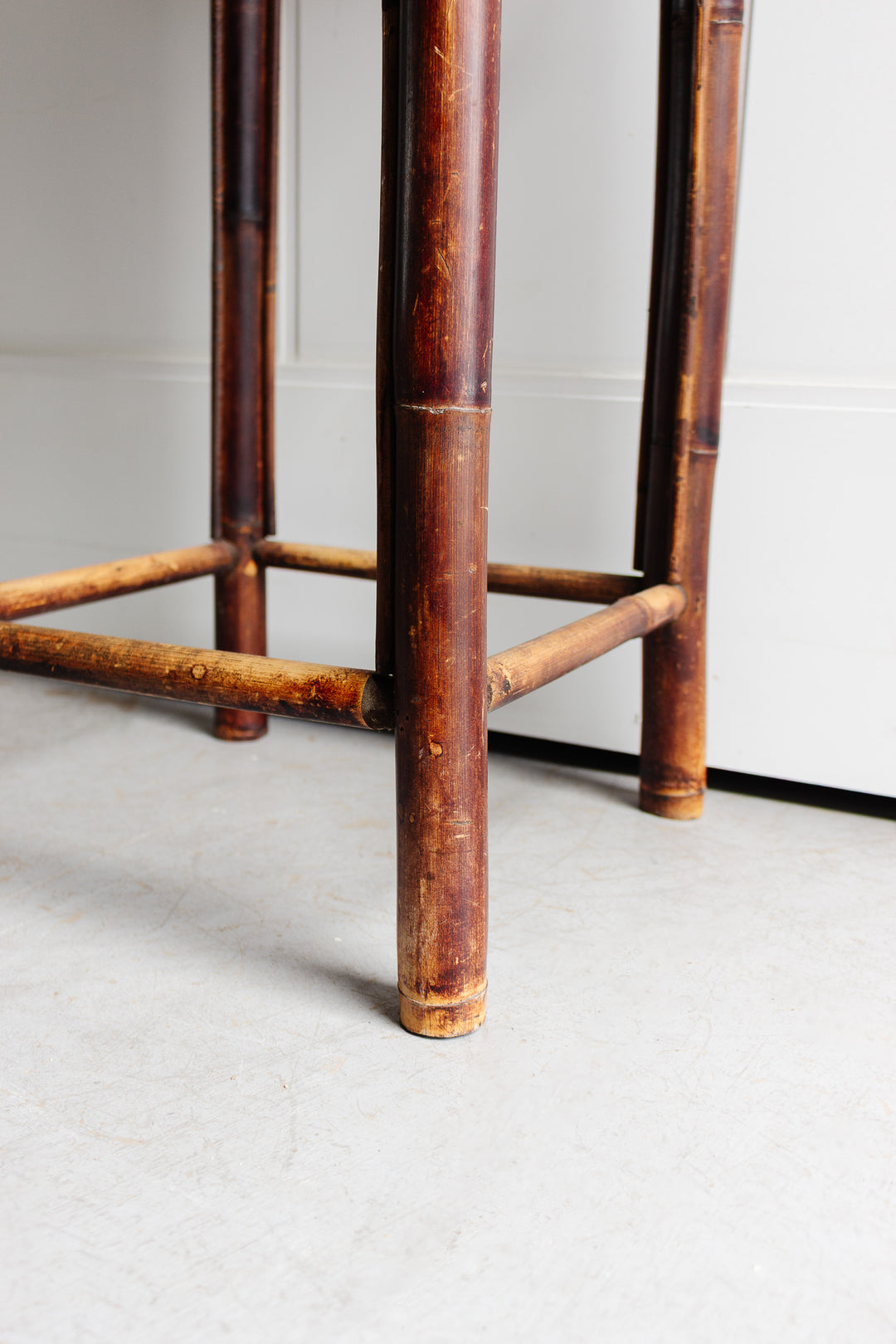 tall antique french bamboo plant stand