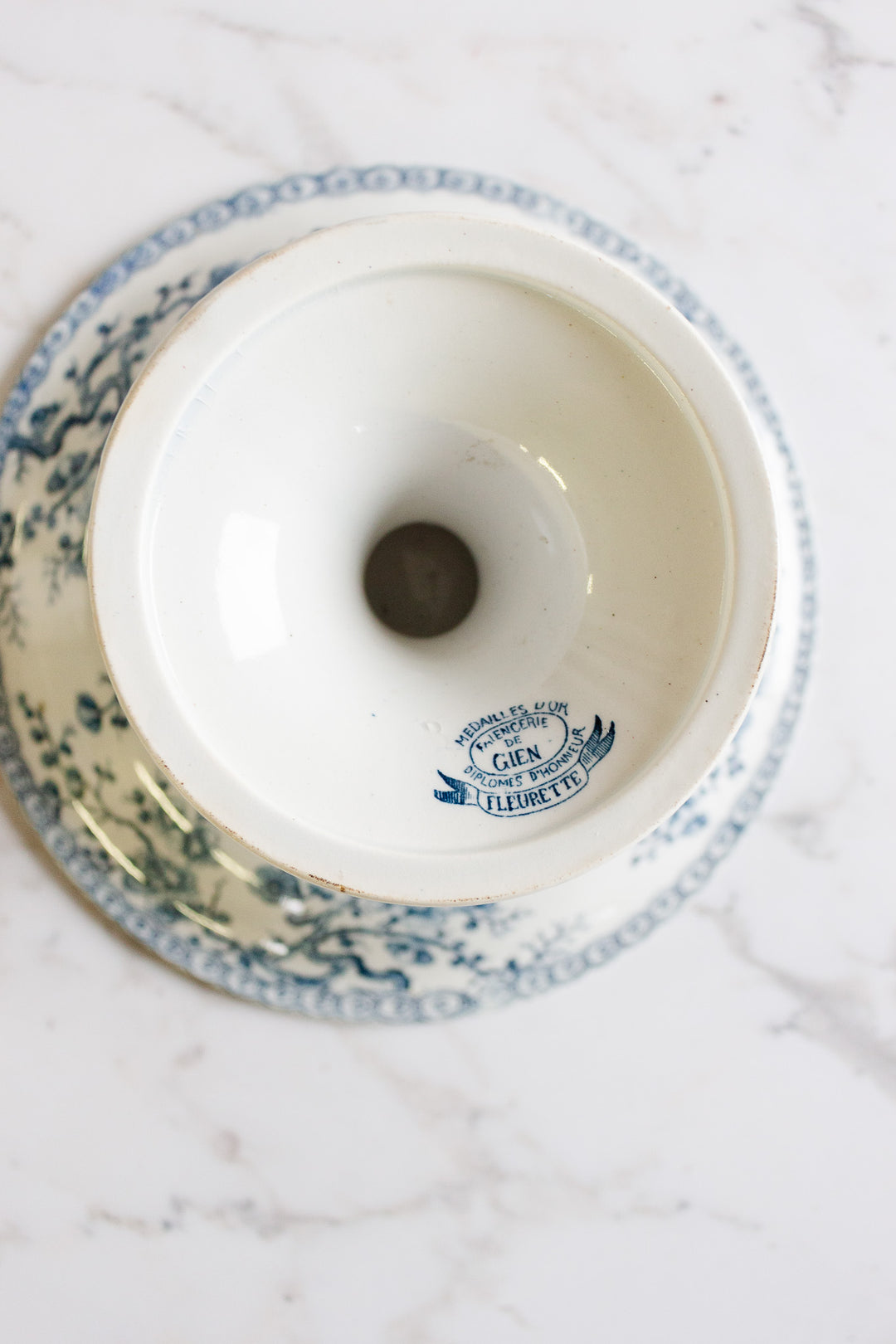 vintage french "fleurette" compotier by gien