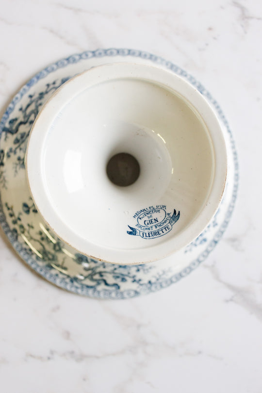 vintage french "fleurette" compotier by gien