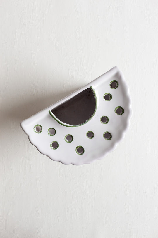 vintage french hand painted Moustiers bouquetière