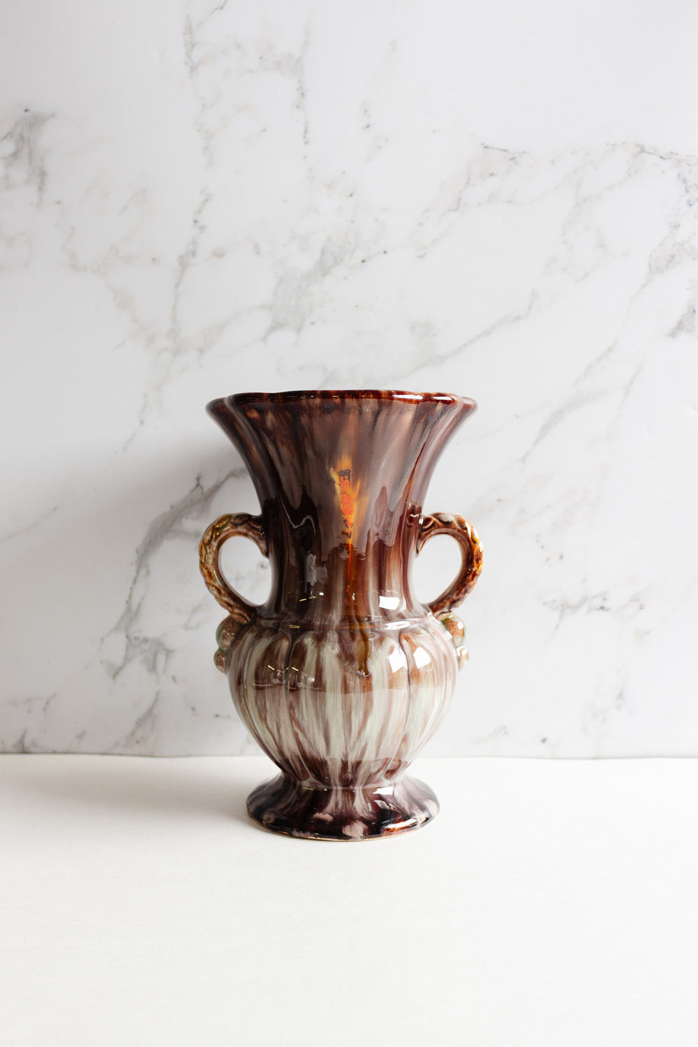 vintage west german pottery glazed vase