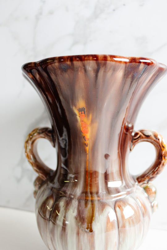 vintage west german pottery glazed vase