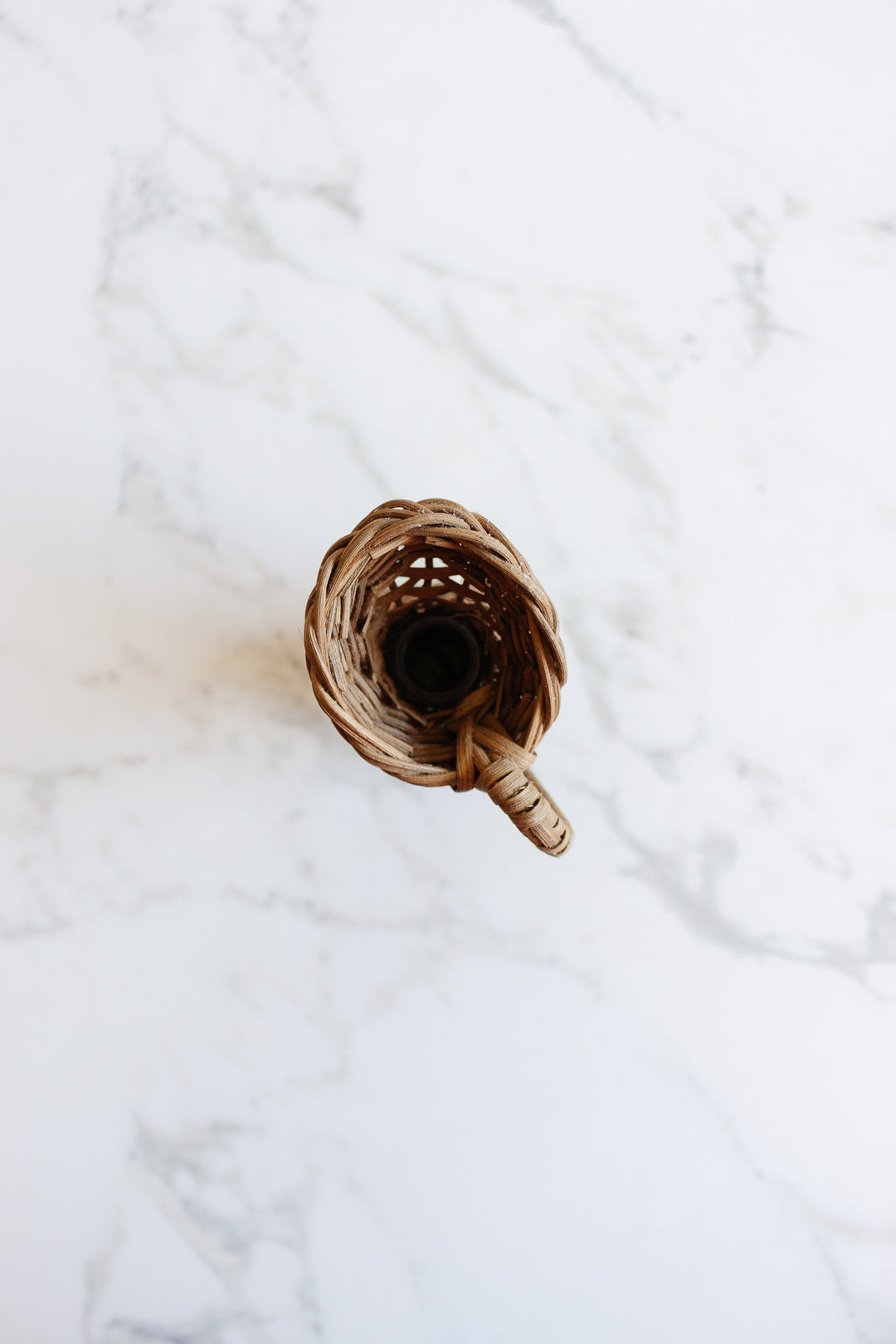 vintage french wicker wrapped bottle