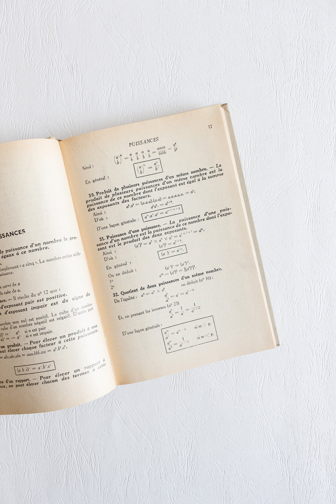 vintage french algebra textbook — "algèbre", 1947