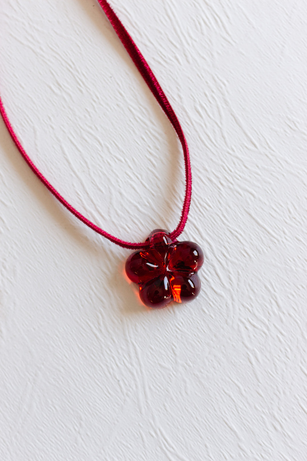 vintage french bacarrat red clover pendant