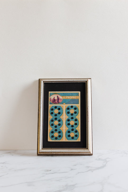 "le prophète" 1920s framed buttons