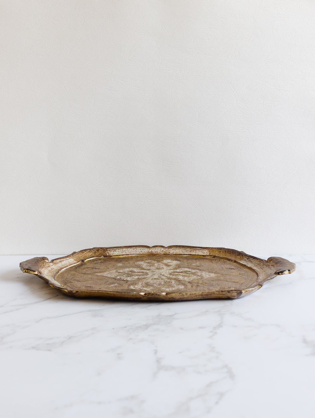 classic vintage italian gold florentine tray