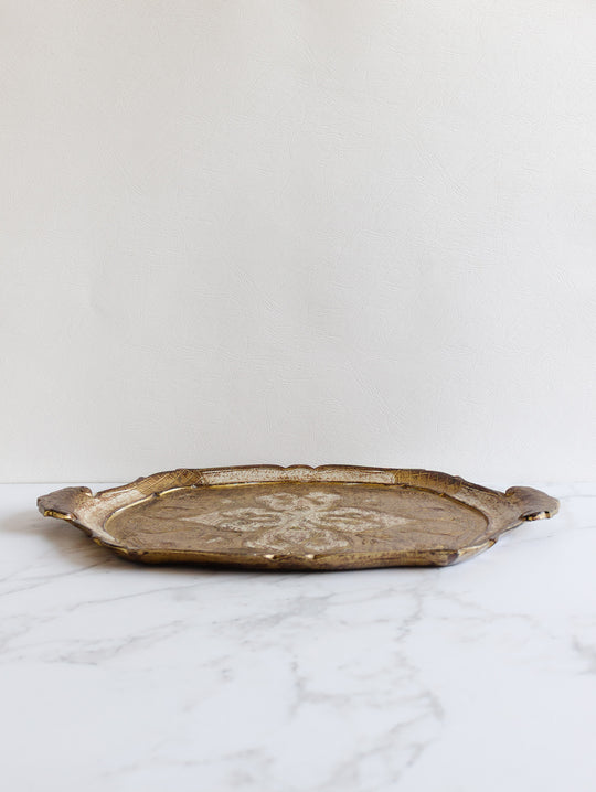 classic vintage italian gold florentine tray