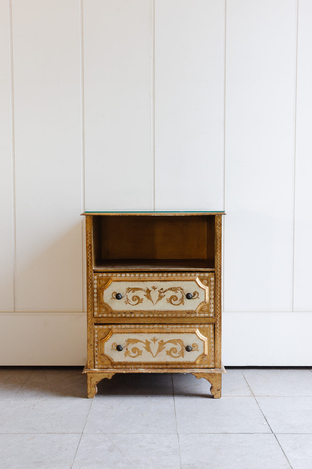 vintage italian florentine nightstand