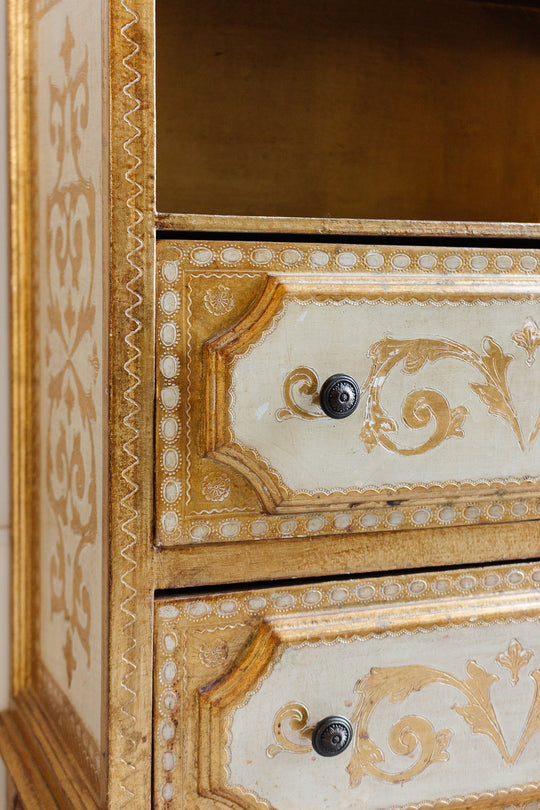 vintage italian florentine nightstand