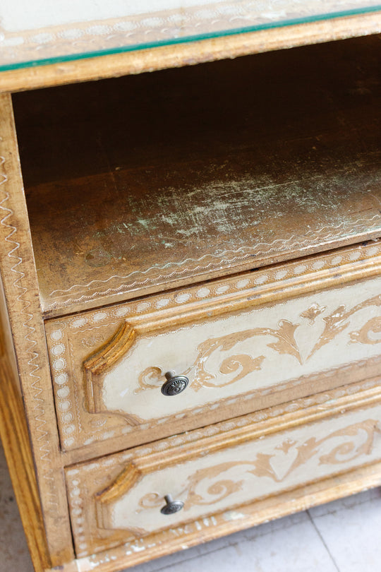 vintage italian florentine nightstand