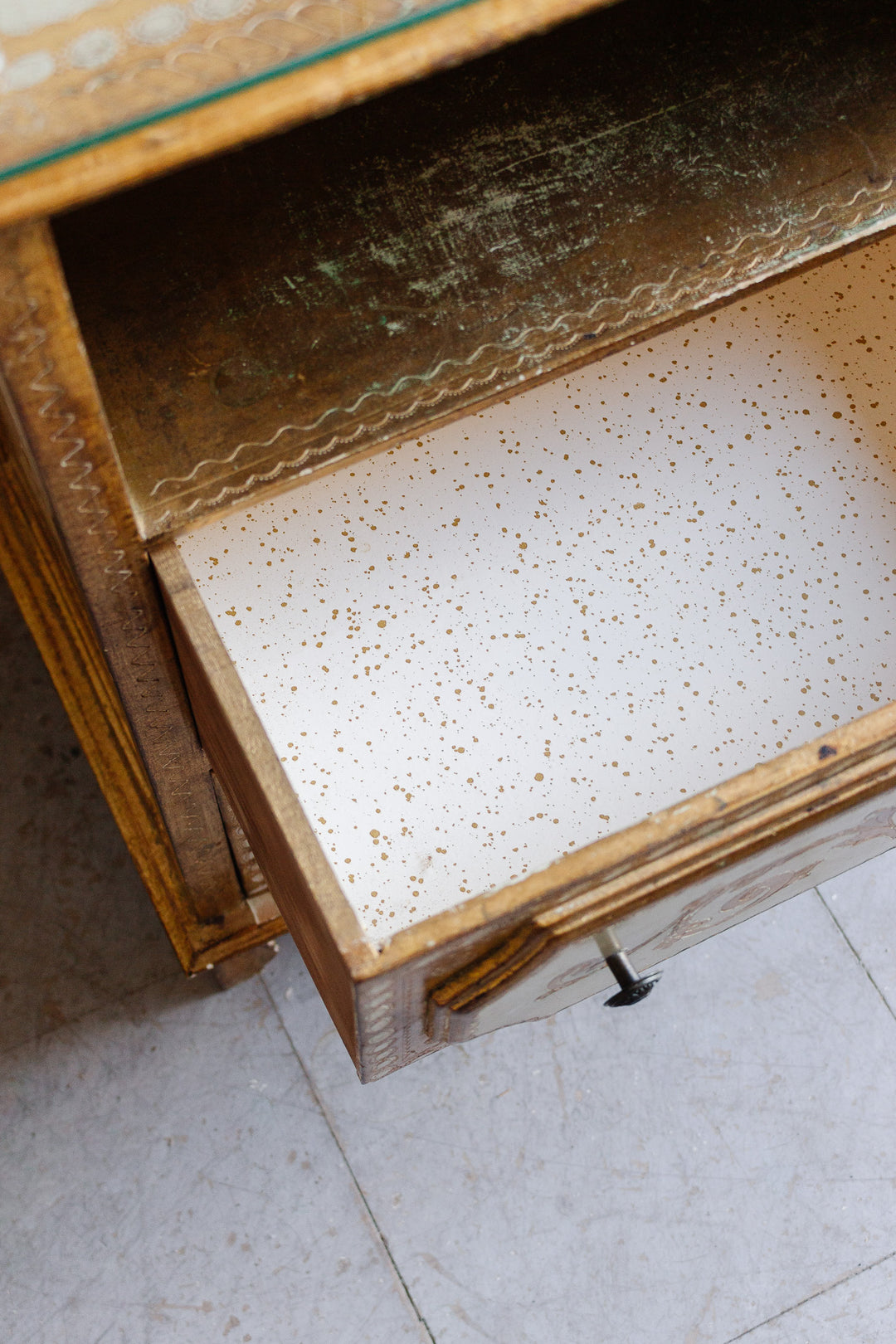 vintage italian florentine nightstand