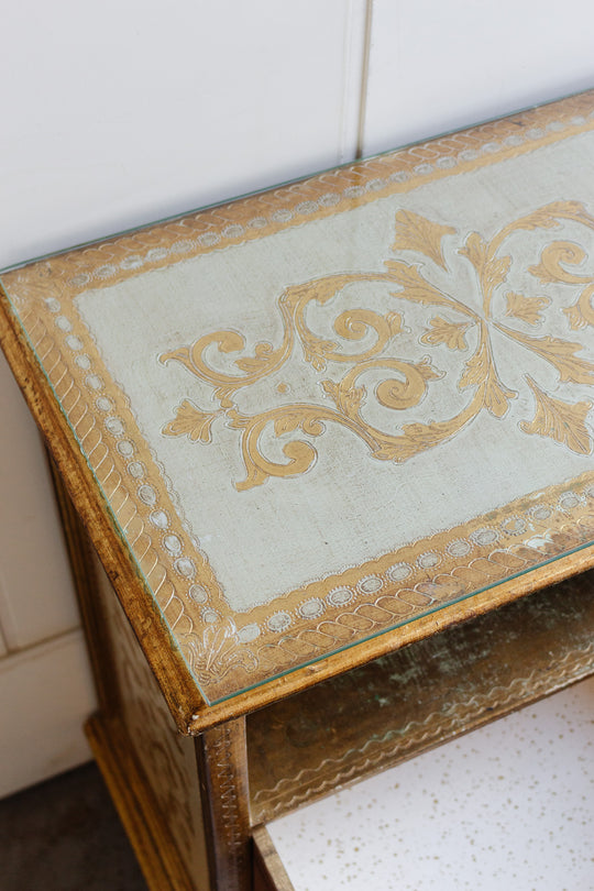 vintage italian florentine nightstand
