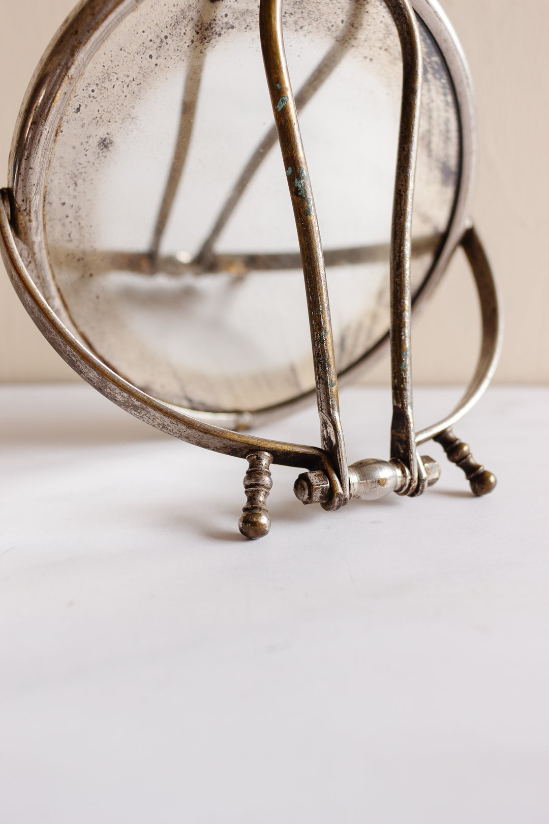 1940s french silver barber mirror