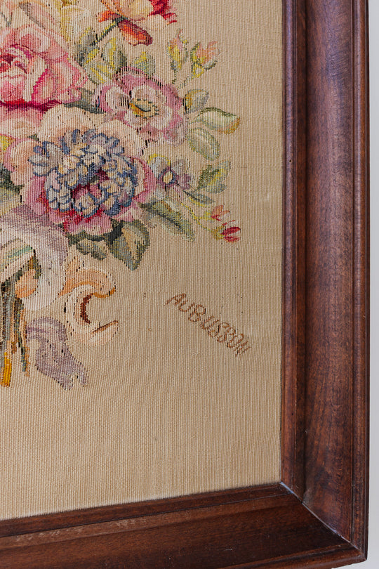 antique french aubusson framed tapestry