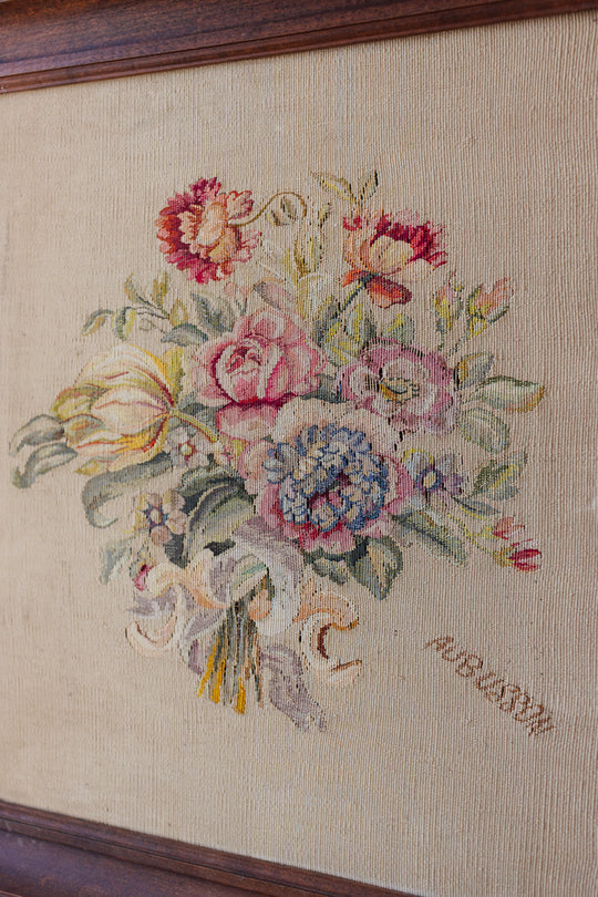 antique french aubusson framed tapestry