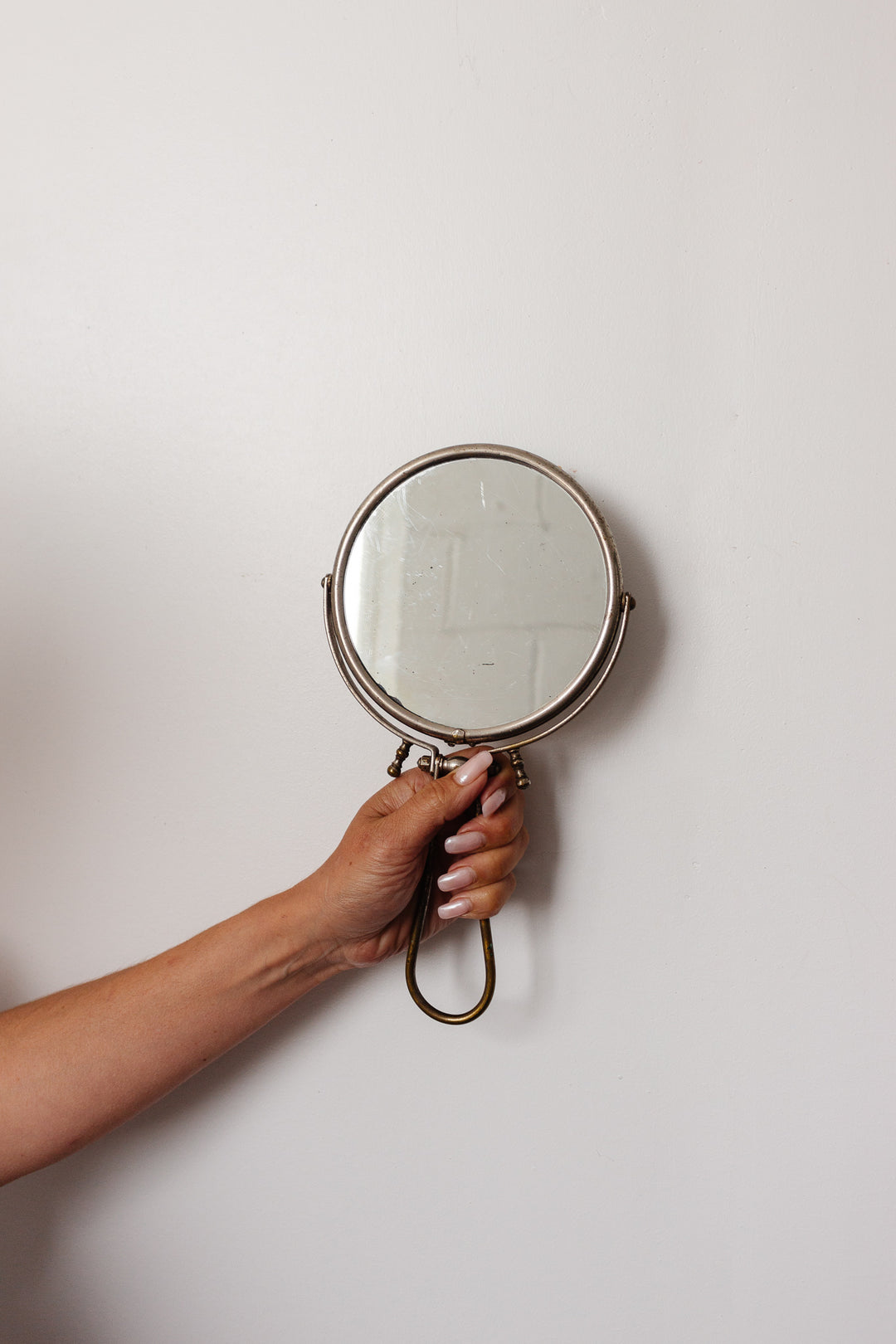 1940s french silver barber mirror