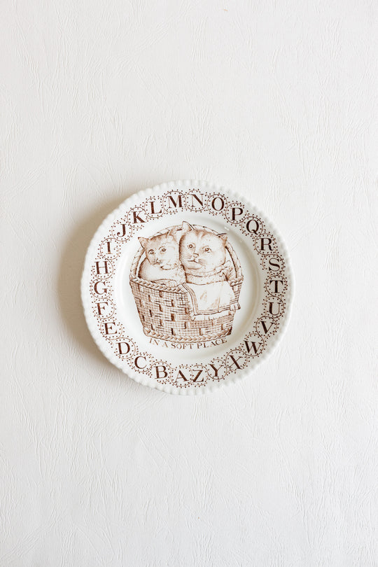 vintage english adams "dodo design" alphabet plate