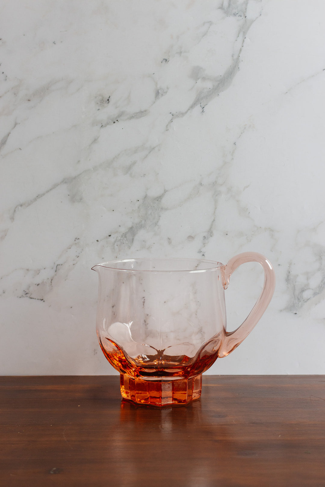 1930s french pink glass pitcher