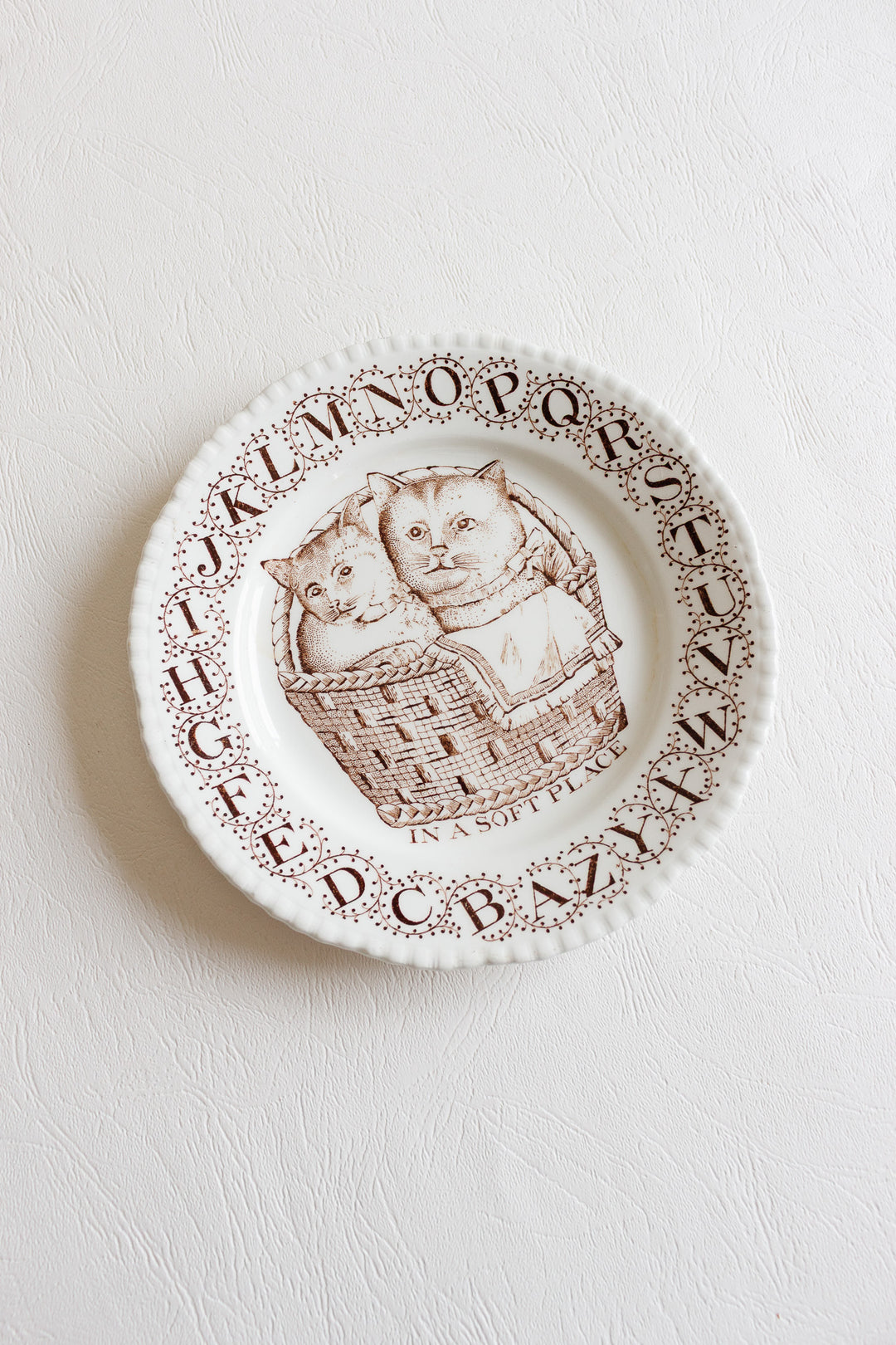 vintage english adams "dodo design" alphabet plate
