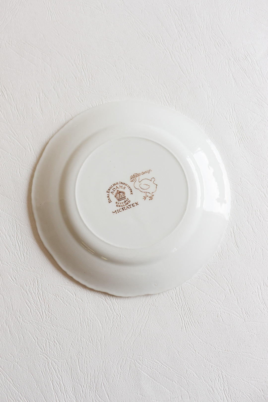 vintage english adams "dodo design" alphabet plate