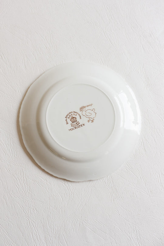 vintage english adams "dodo design" alphabet plate