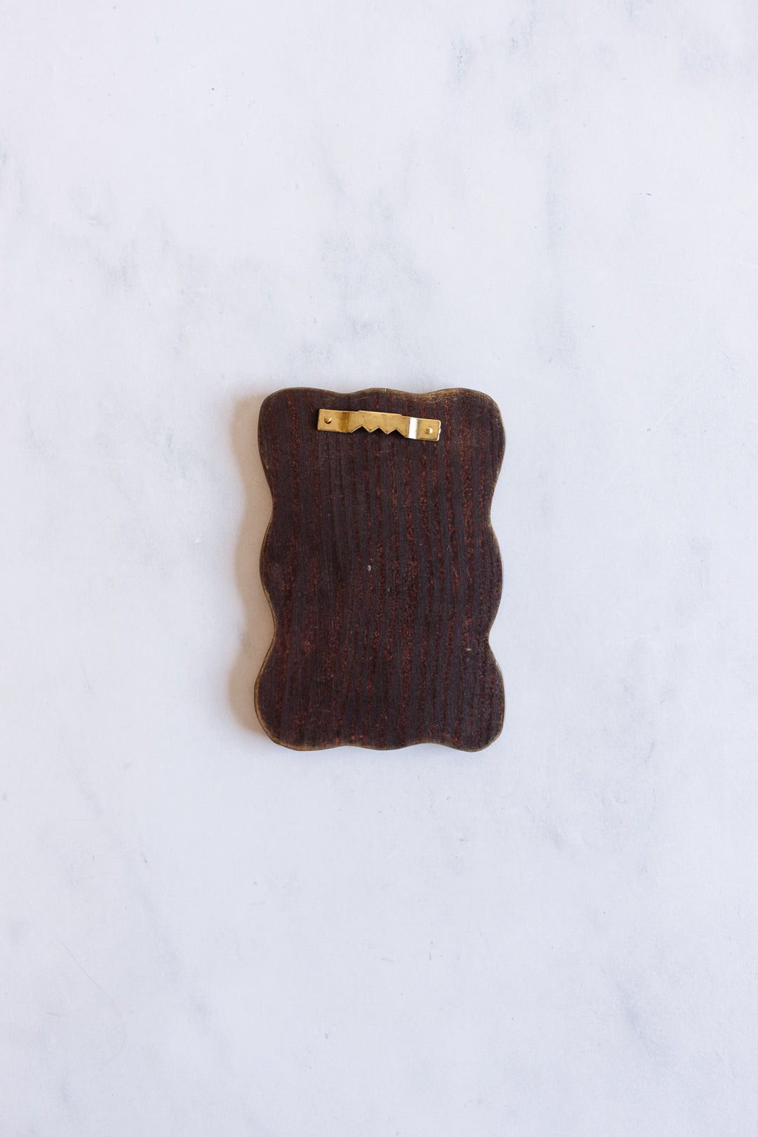 pair of petite midcentury Italian wood plaque prints