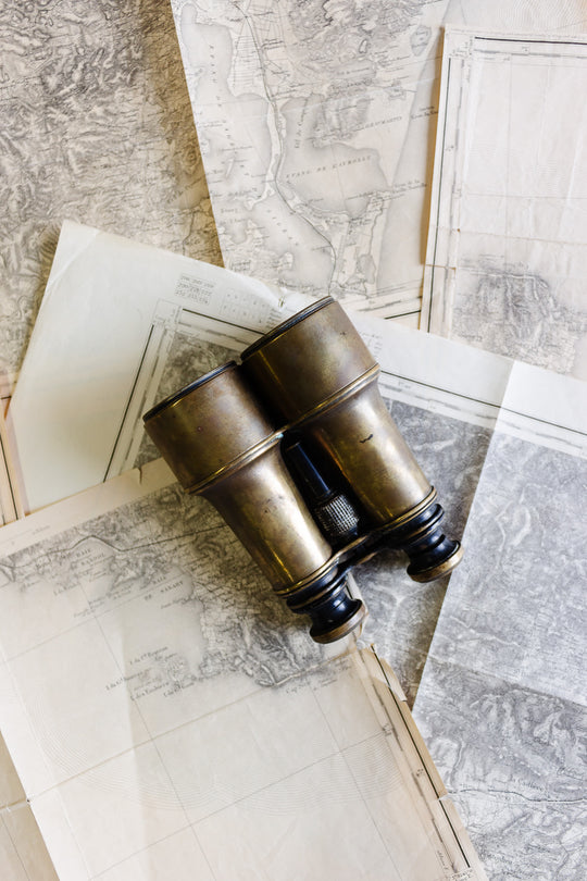 19th century french brass field binoculars