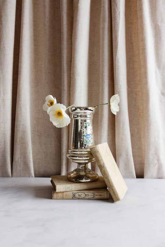 turn of the century french mercury glass vase