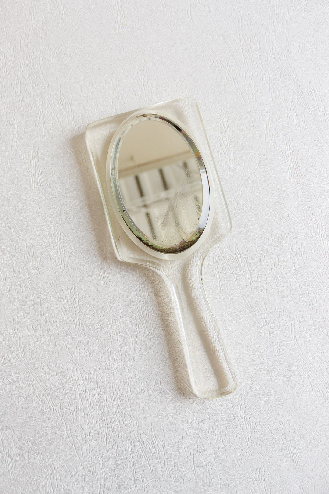 1970s french acrylic hand held mirror