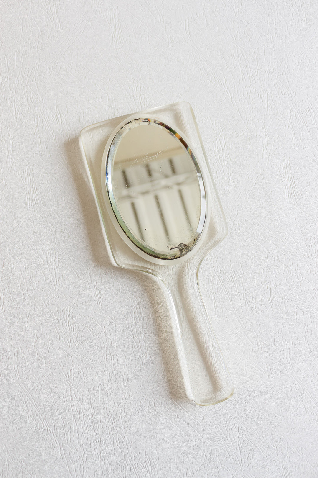 1970s french acrylic hand held mirror