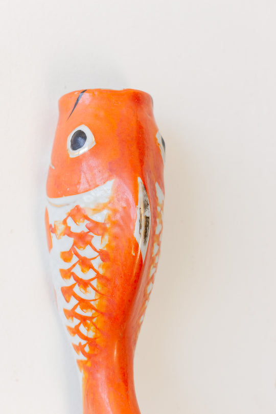 vintage french hand painted koi bouquetière