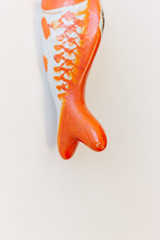 vintage french hand painted koi bouquetière