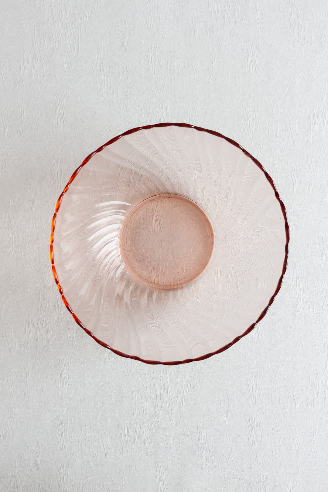 vintage french arcoroc pink salad bowl