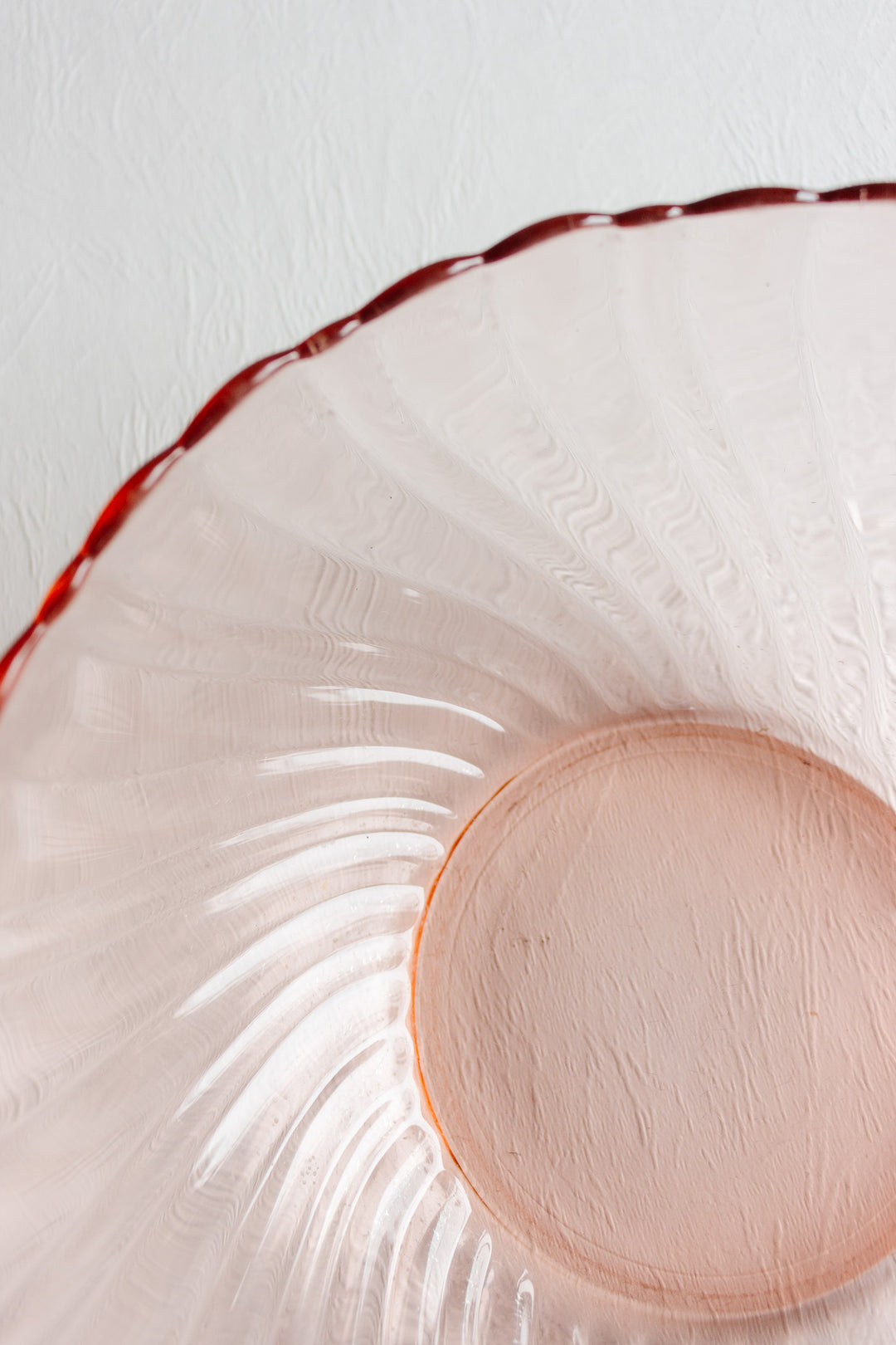 vintage french arcoroc pink salad bowl